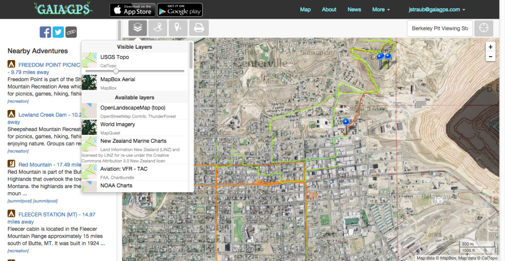 gaiagps personal map with layers 2a