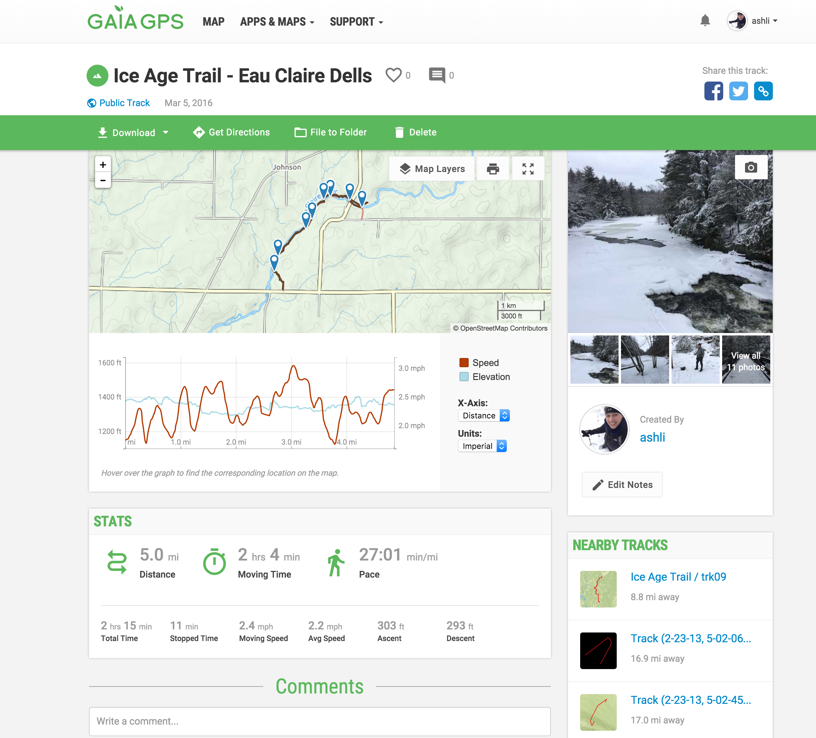 Gaia GPS Track Page Redesign