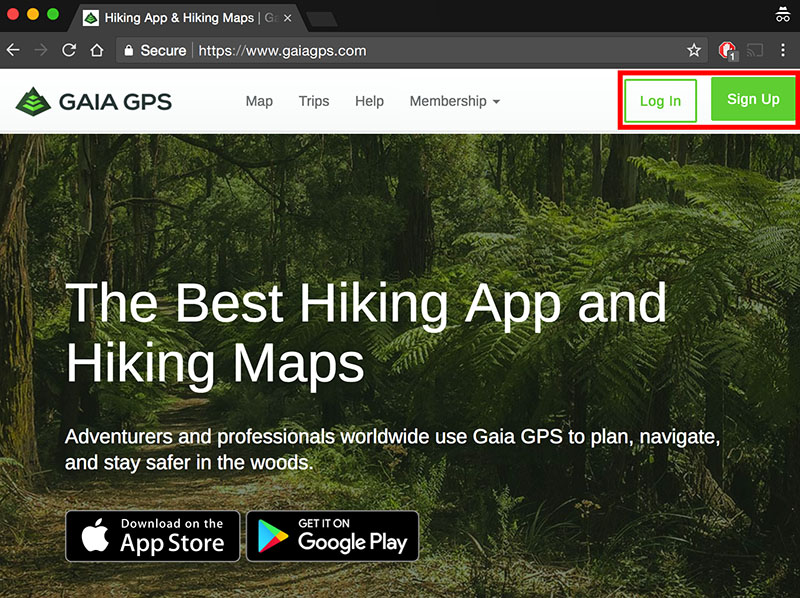 Gaia GPS log in