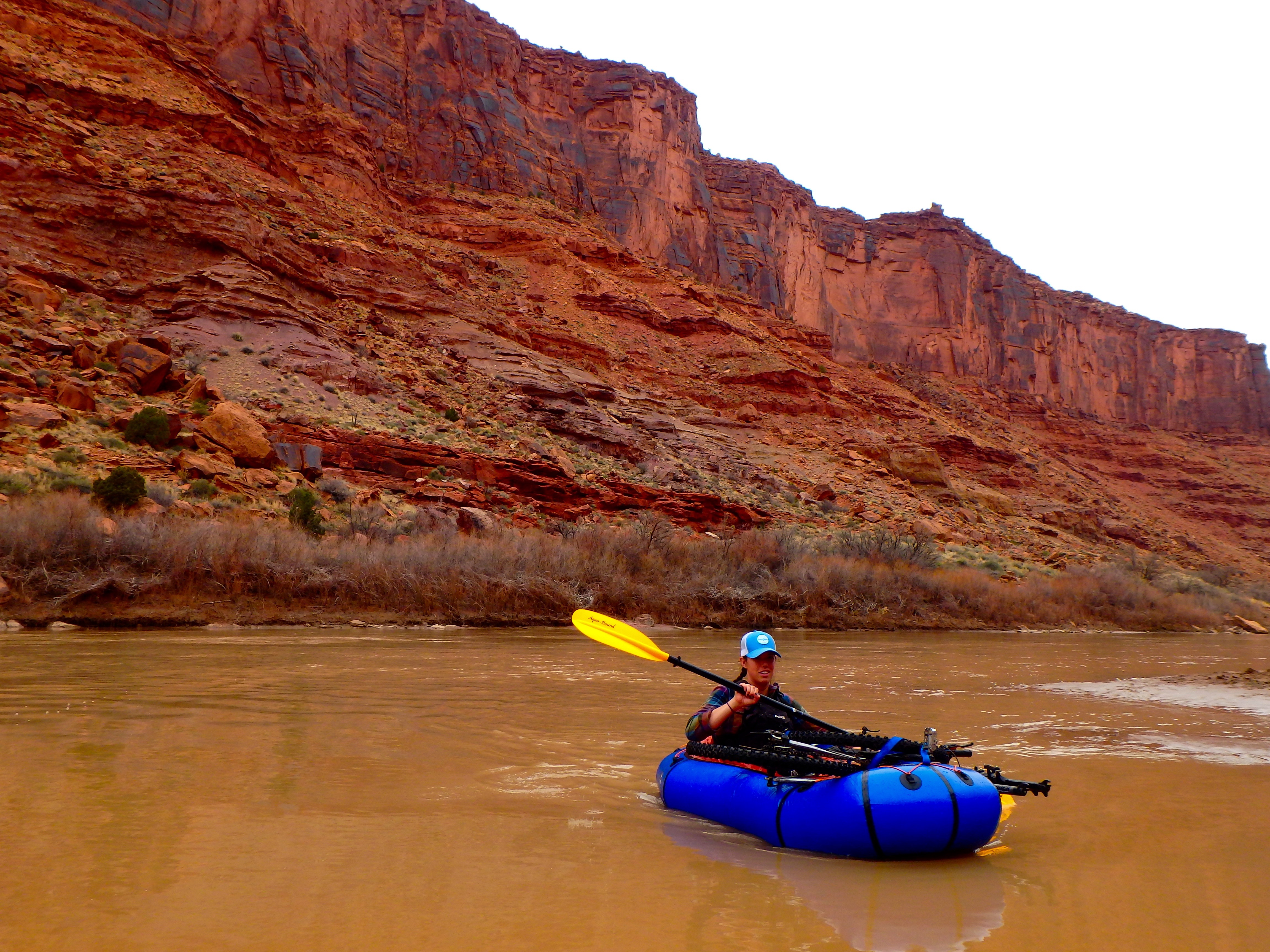 Walker pack pack rafting the Colorado River in Moab, Utah.