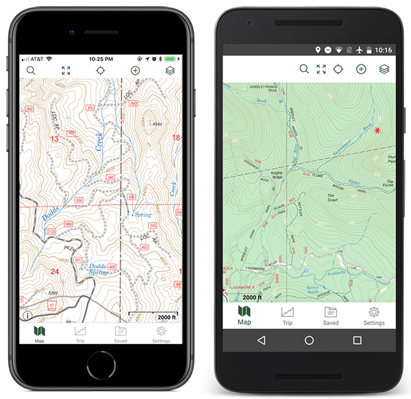 GAIA GPS USFS maps