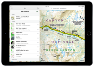 gaia gps natgeo john muir trail base map