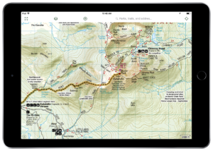 NatGeo Appalachian Trail map Gaia GPS layer of Mount Katahdin