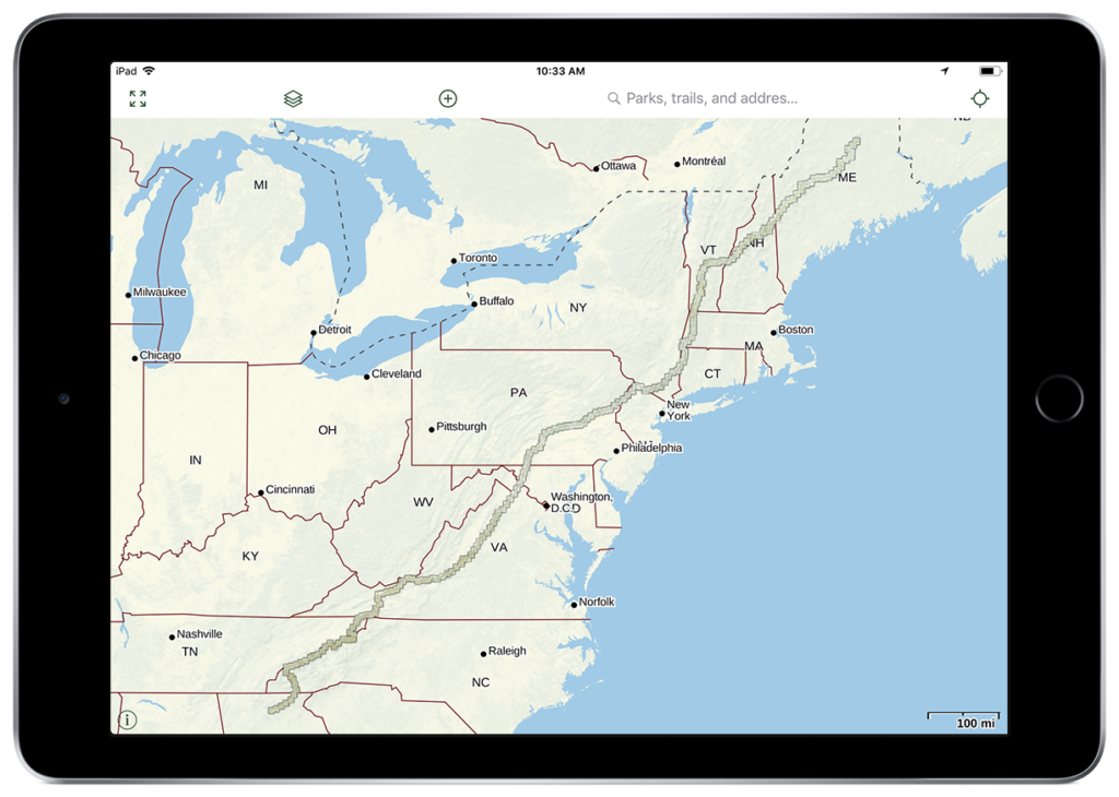 NatGeo Appalachian Trail map now available on Gaia GPS