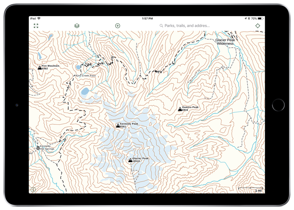 Gaia Topo hiking map