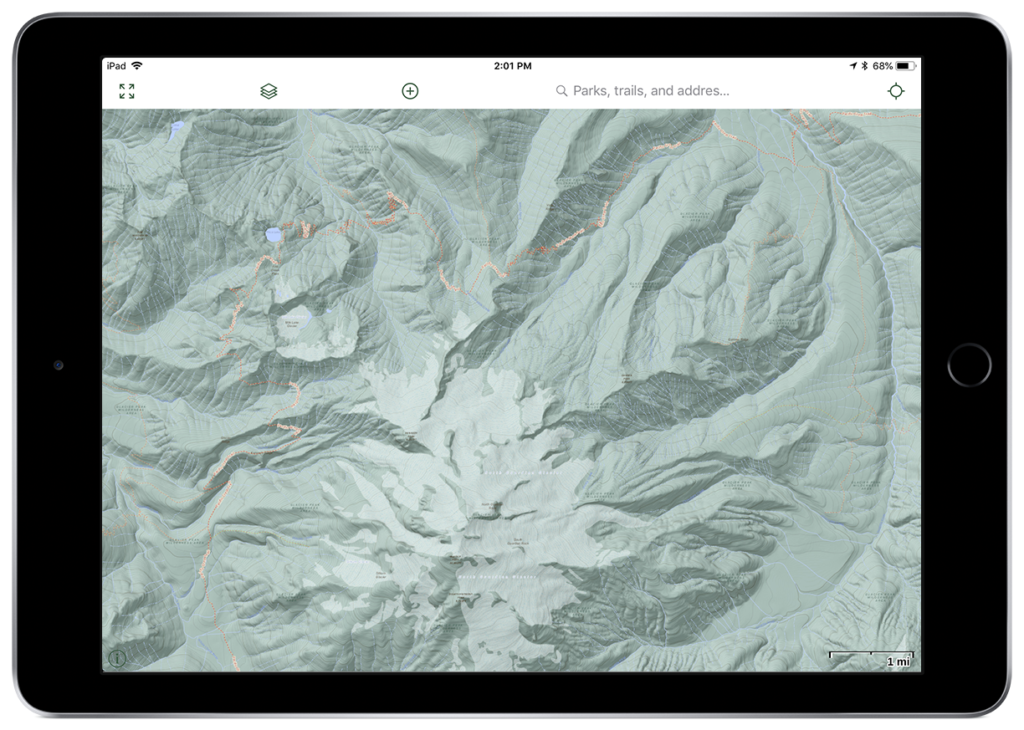 Gaia GPS NeoTreks Land Use hiking maps