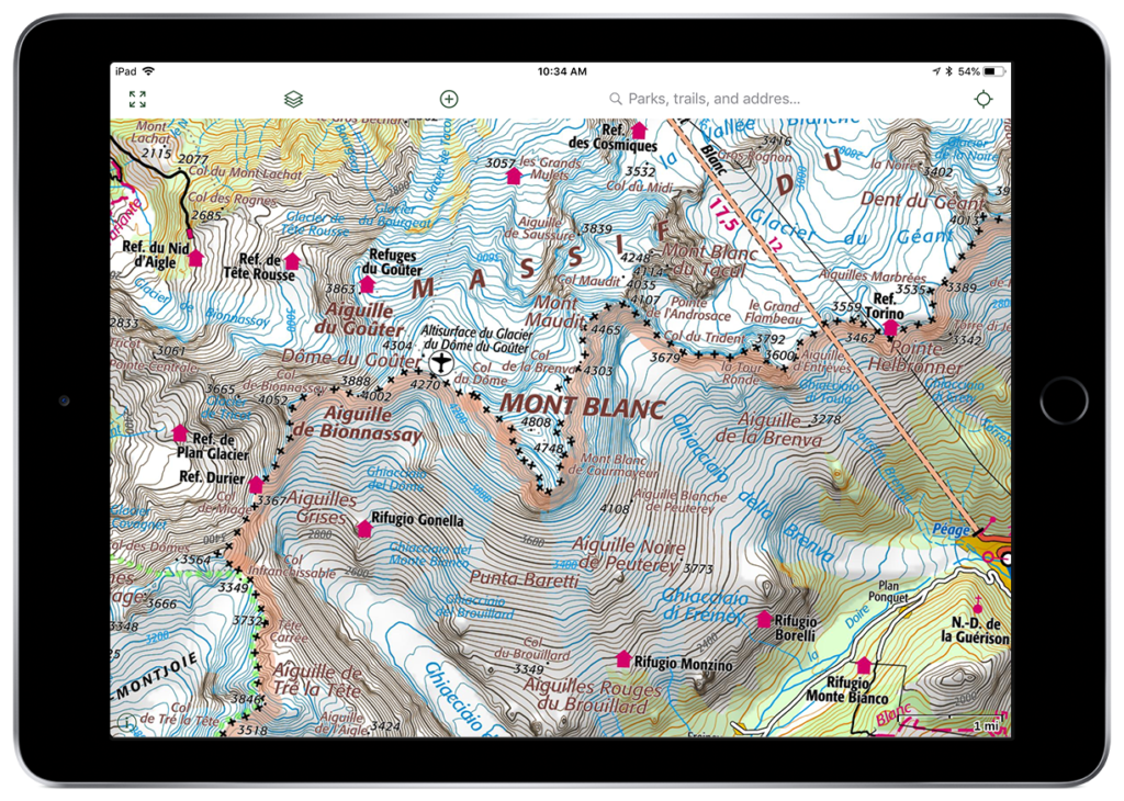 Gaia GPS France IGN Topo hiking maps