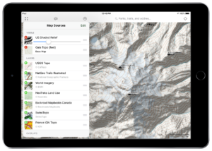Gaia GPS US Shaded Relief hiking maps