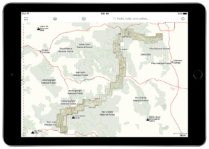 NatGeo Colorado Trail map in Gaia GPS