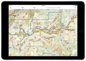NatGeo Colorado Trail map details