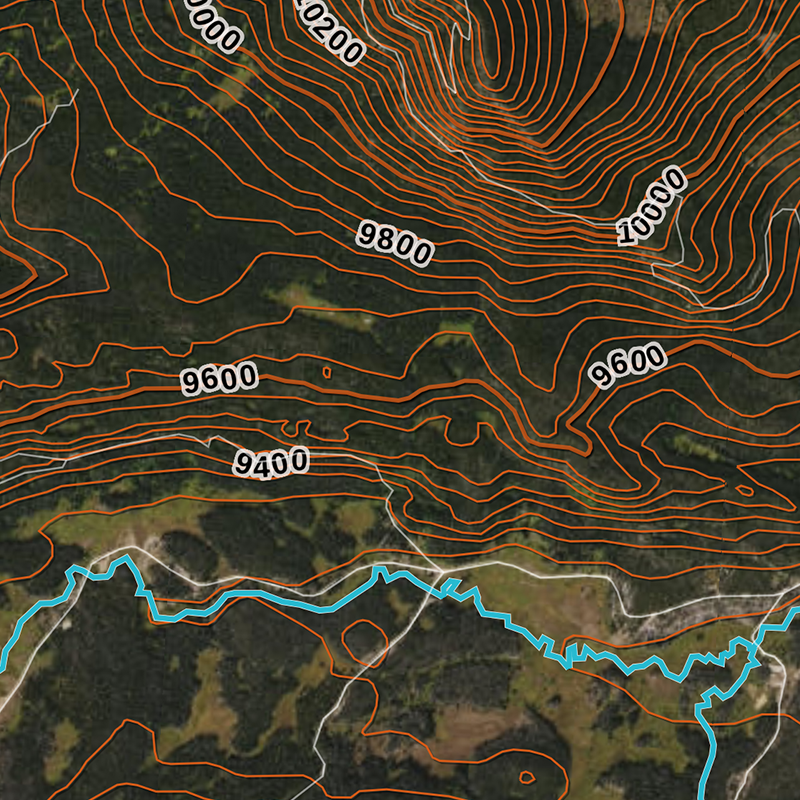 a map of satellite imagery with contour lines