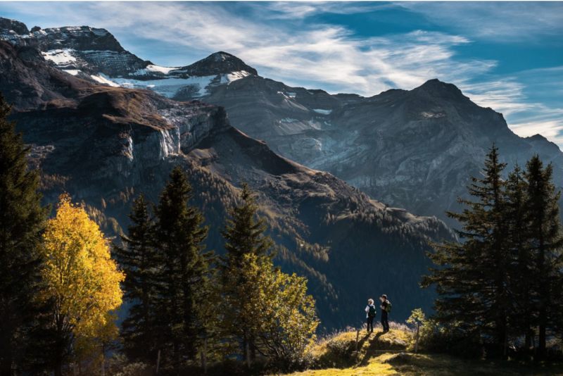 a clear view of mountains with good air quality