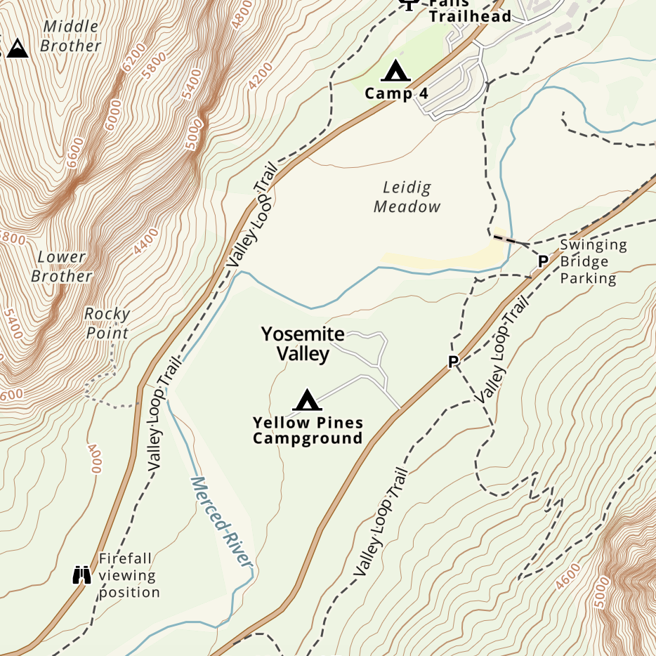 Gaia Topo over Yosemite Valley