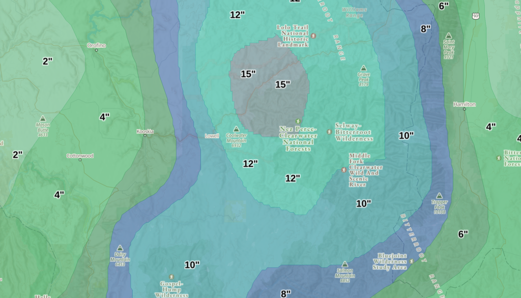 Screenshot of Snow Forecast 24-hour) overlay.