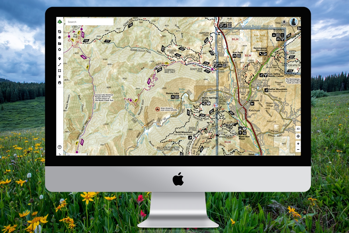 Sun Valley Nat Geo Illustrated Map desktop screenshot.