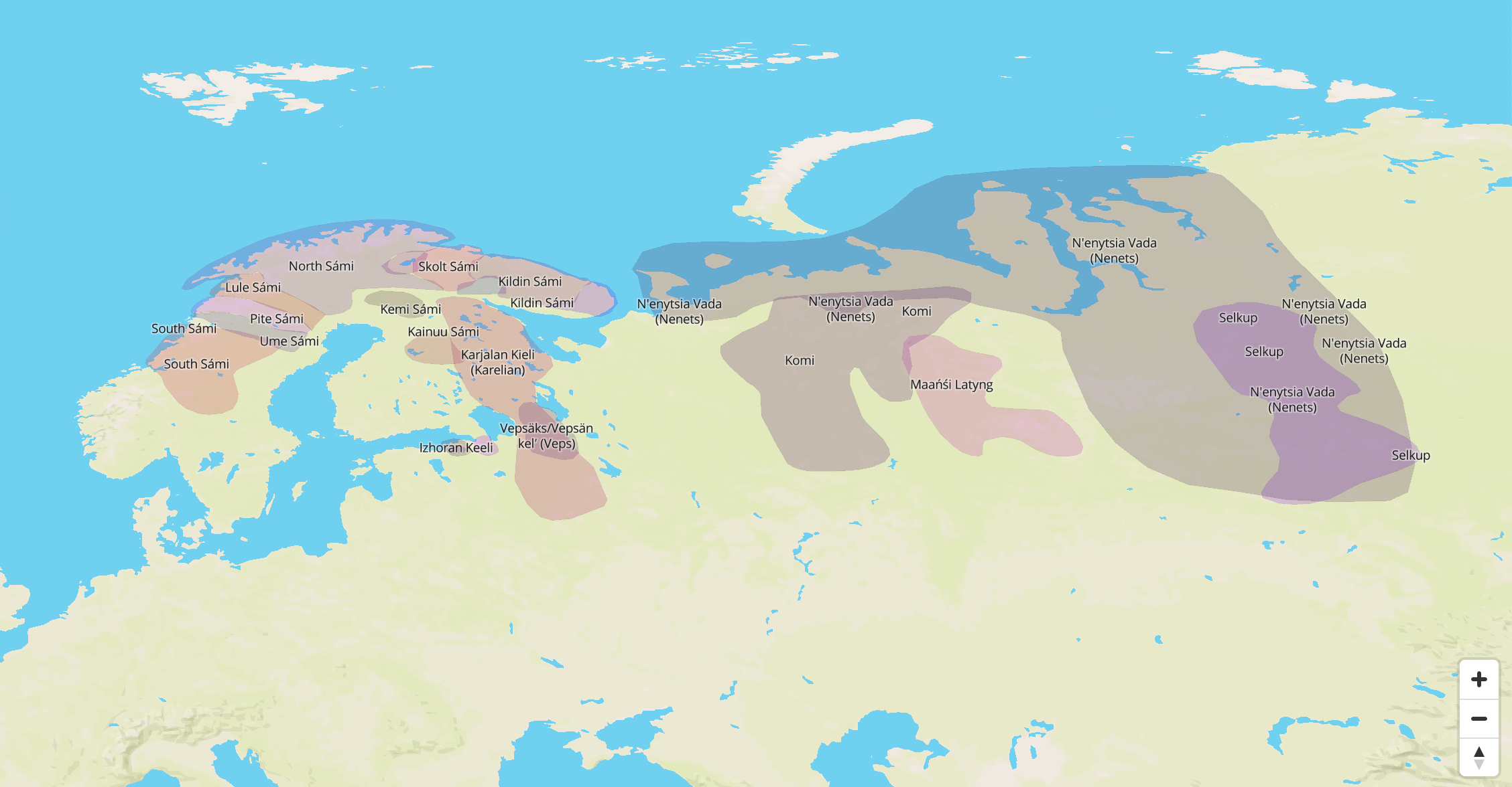 Native-Land.ca Languages map.