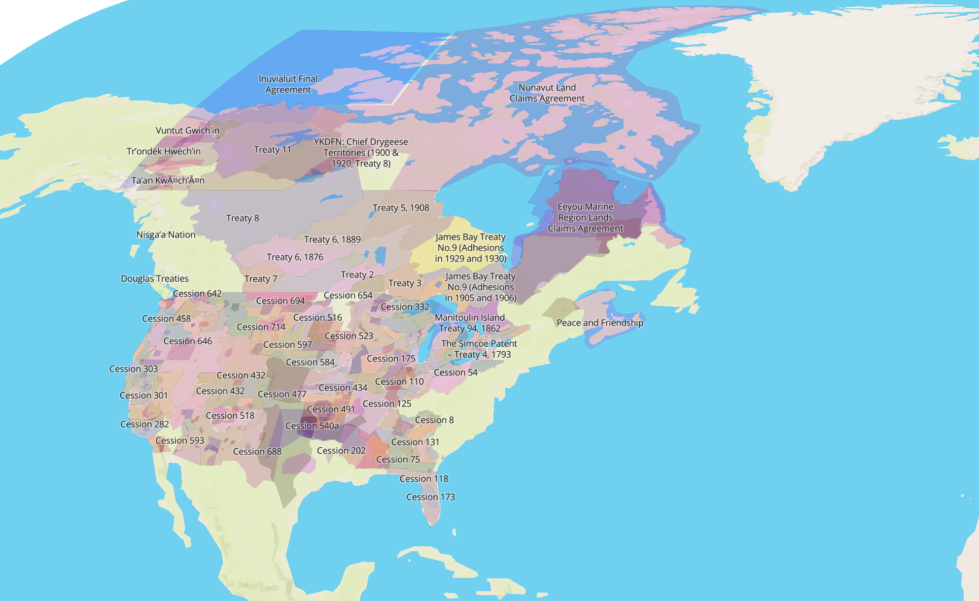 Native-Land.ca Treaties map.