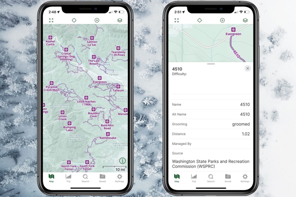 snowmobile trails map