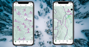 Snowmobile Trails map on the app.