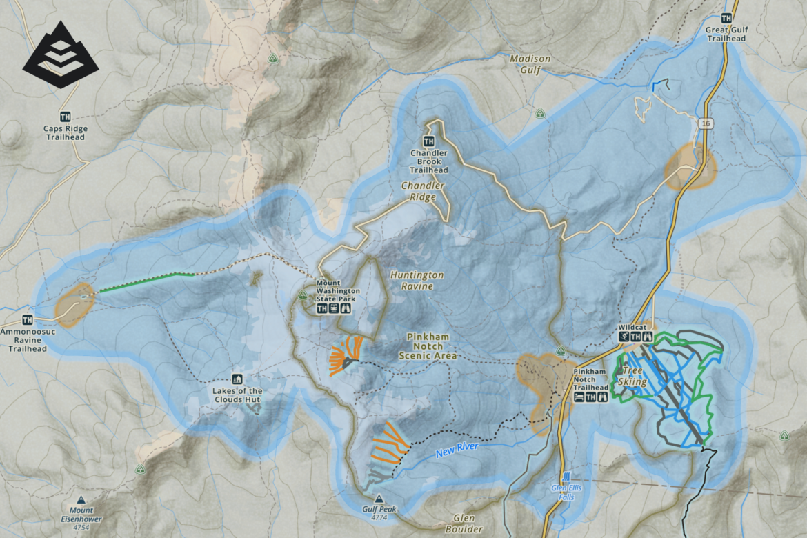 Find Backcountry Skiing in Gaia Winter Map Gaia GPS